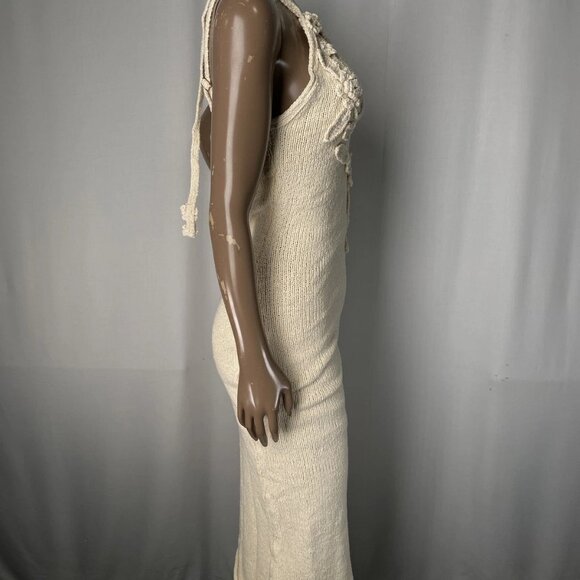 JLUXLABEL Women’s Sea Soul One-Shoulder Midi Dress Ivory Size M - Picture 6 of 10